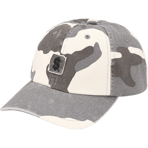 Supreme $ Patch 6-Panel - Stone Camo (front)