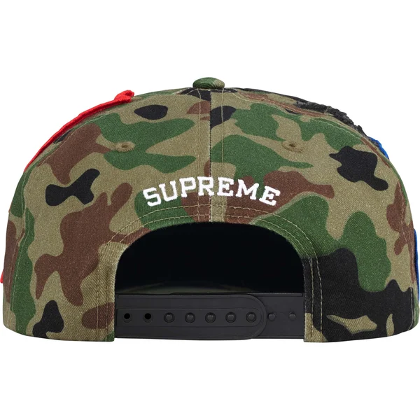 Supreme Patches 6-Panel - Olive Camo (front)