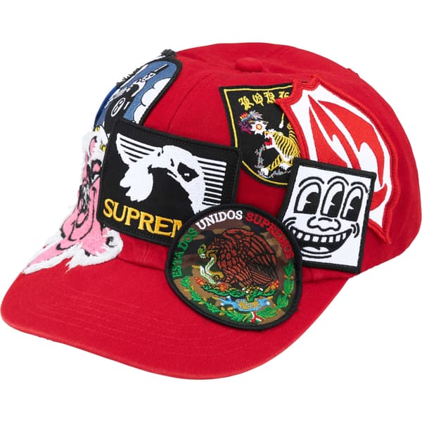 Supreme Patches 6-Panel - Red (front)