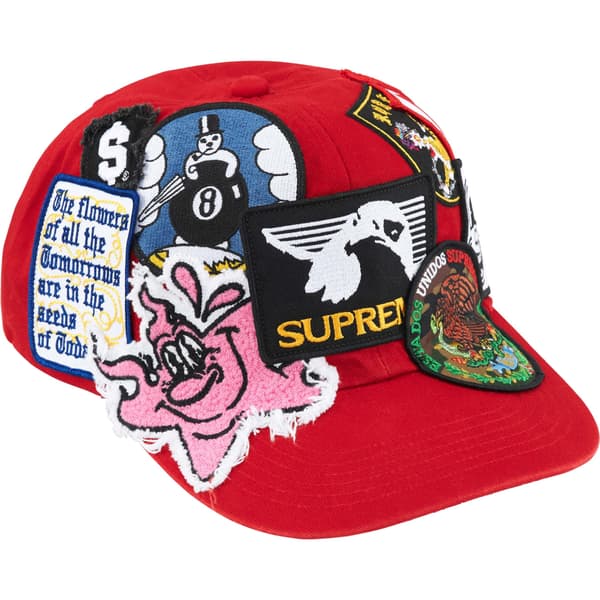 Supreme Patches 6-Panel - Red (front)