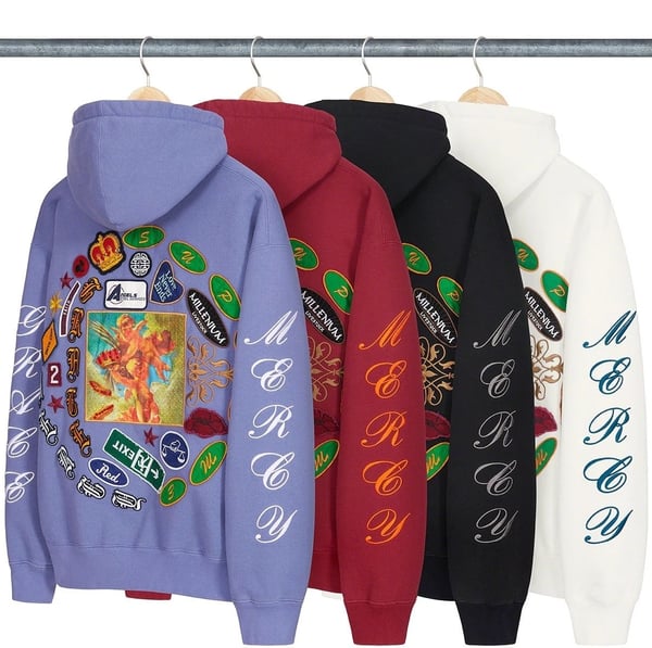 Supreme Patches Spiral Hooded Sweatshirt - Product Image