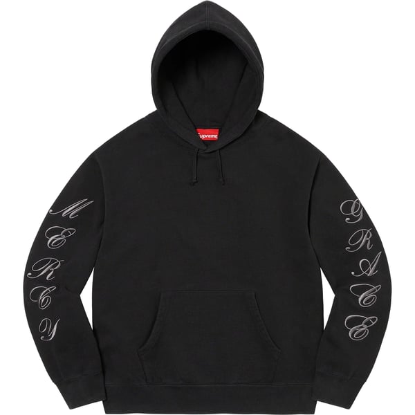 Supreme Patches Spiral Hooded Sweatshirt - Black (front)