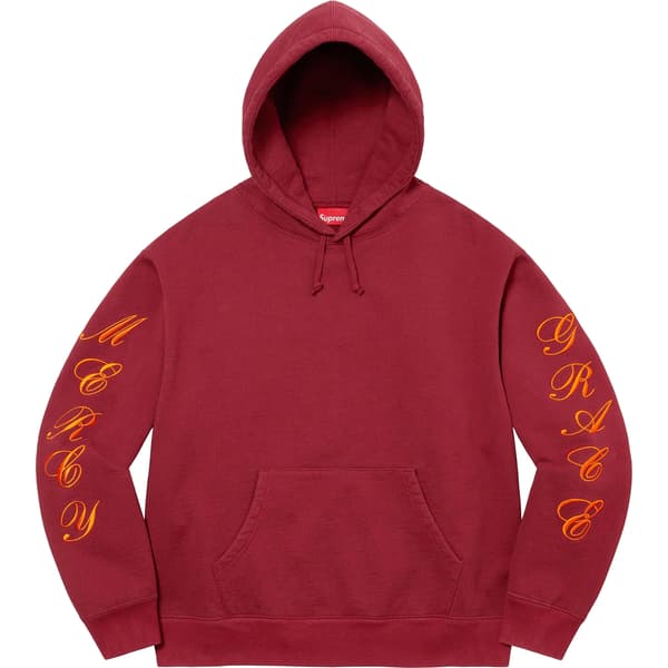 Supreme Patches Spiral Hooded Sweatshirt - Cardinal (front)