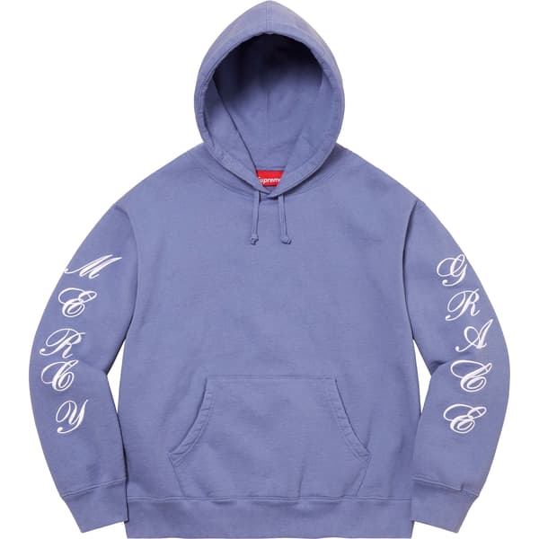 Supreme Patches Spiral Hooded Sweatshirt - Light Purple (front)