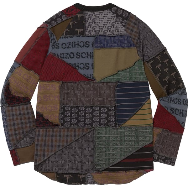 Supreme Patchwork Jacquard L/S Top - Black (front)