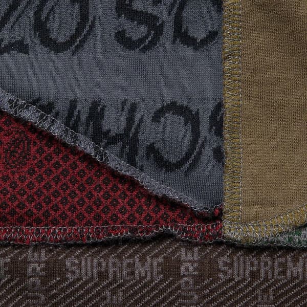 Supreme Patchwork Jacquard L/S Top - Black (front)