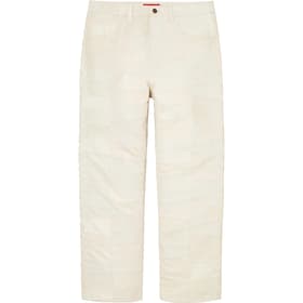 Supreme Patchwork Leather 5-Pocket Jean White