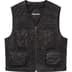 Supreme Patchwork Leather Cargo Vest - Black (front)