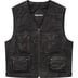 Supreme Patchwork Leather Cargo Vest - Black (front)