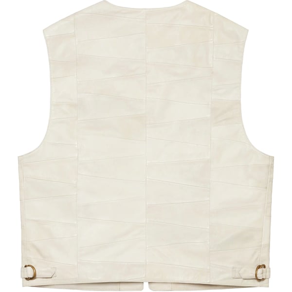 Supreme Patchwork Leather Cargo Vest - White (front)