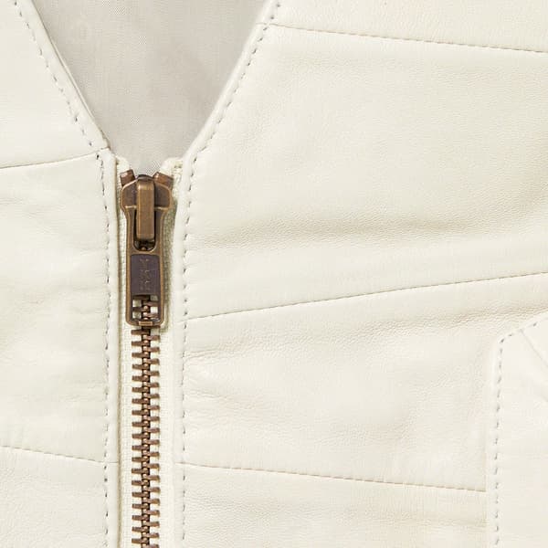 Supreme Patchwork Leather Cargo Vest - White (front)