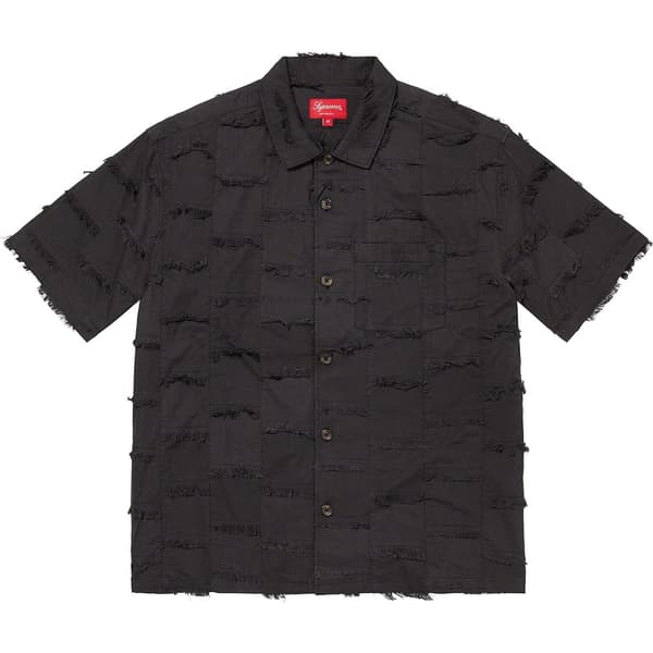 Supreme Patchwork S/S Shirt - Black (front)