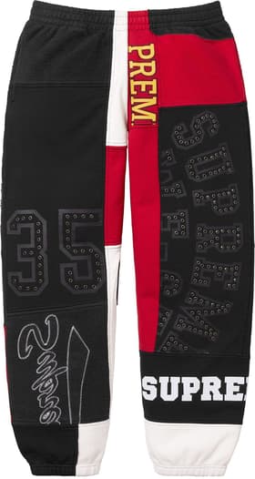 Supreme Patchwork Sweatpant Black
