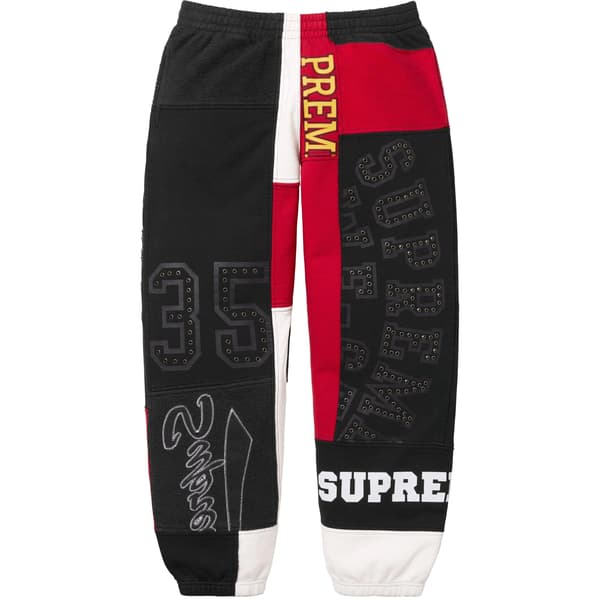 Supreme Patchwork Sweatpant - Black (front)