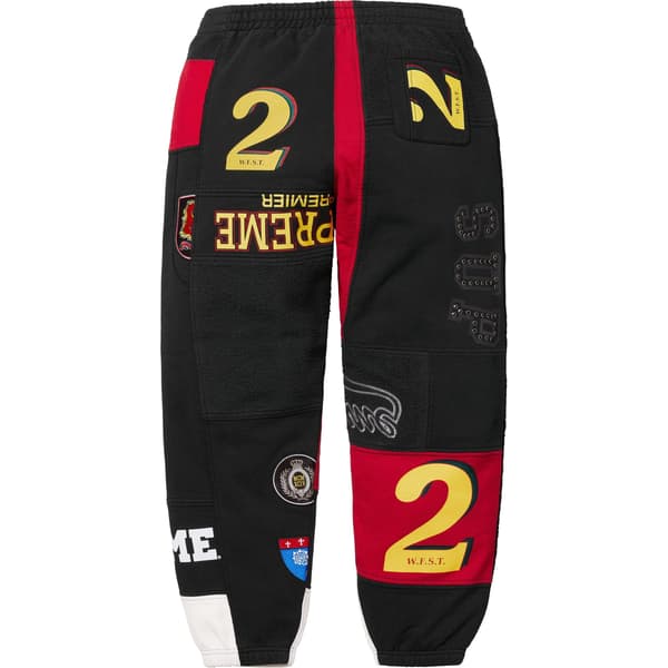 Supreme Patchwork Sweatpant - Black (front)