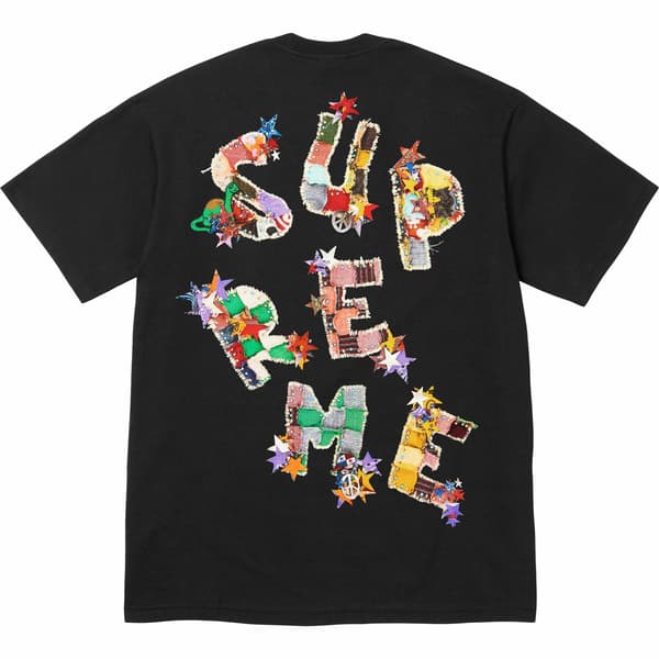 Supreme Patchwork Tee - Black (front)