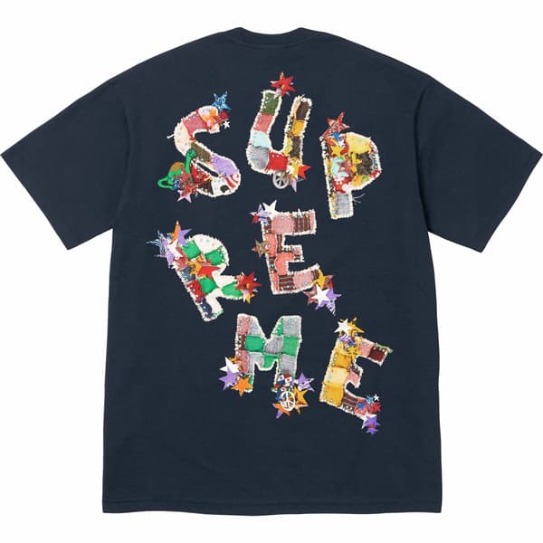 Supreme Patchwork Tee - Navy (front)