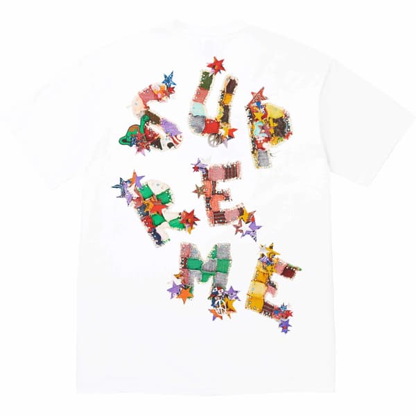 Supreme Patchwork Tee - White (front)