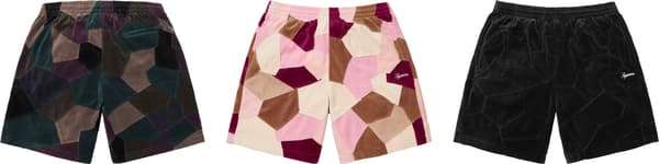 Supreme Patchwork Velour Short - Product Image