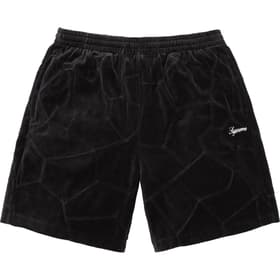 Supreme Patchwork Velour Short Black
