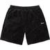 Supreme Patchwork Velour Short - Black (front)