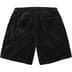 Supreme Patchwork Velour Short - Black (front)