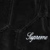 Supreme Patchwork Velour Short - Black (front)