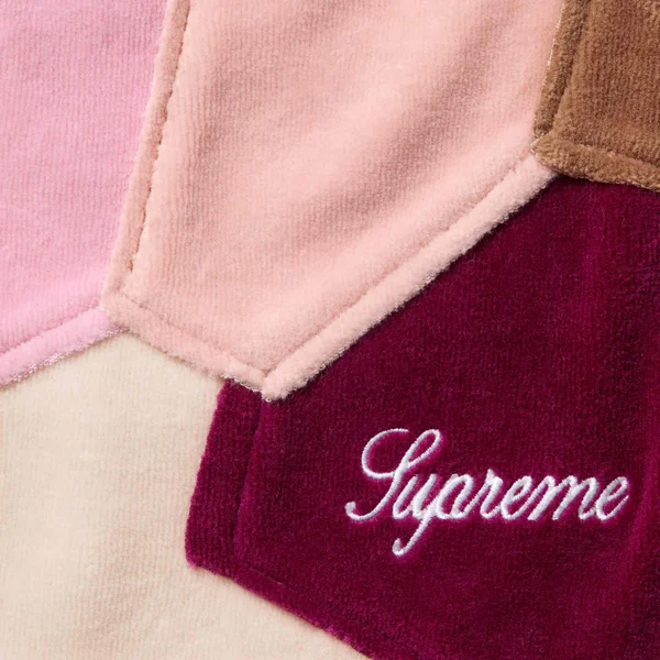 Supreme Patchwork Velour Short - Tan (front)