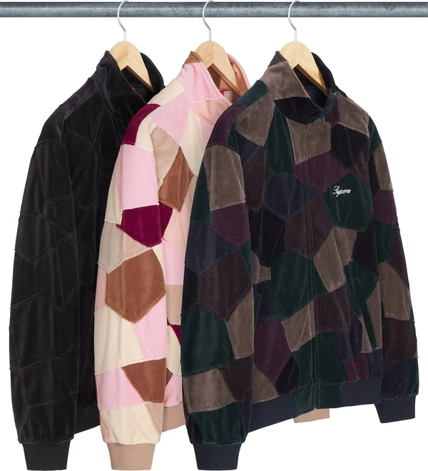Supreme Patchwork Velour Track Jacket - Product Image