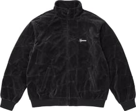 Supreme Patchwork Velour Track Jacket Black