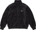 Supreme Patchwork Velour Track Jacket - Black (front)