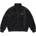 Supreme Patchwork Velour Track Jacket - Black (front)