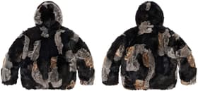 Supreme Patchwork WINDSTOPPER Hooded Faux Fur Jacket