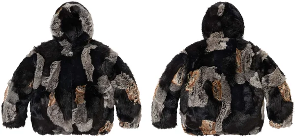 Supreme Patchwork WINDSTOPPER Hooded Faux Fur Jacket - Product Image