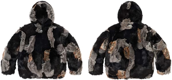 Supreme Patchwork WINDSTOPPER Hooded Faux Fur Jacket - Product Image
