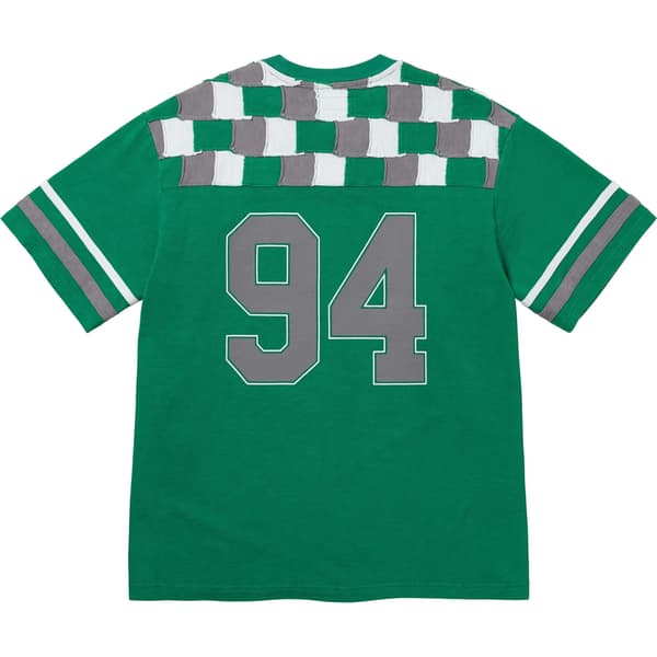 Supreme Patchwork Yoke Football Top - Green (front)