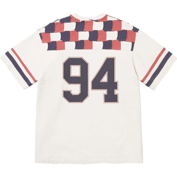 Supreme Patchwork Yoke Football Top - Stone (front)