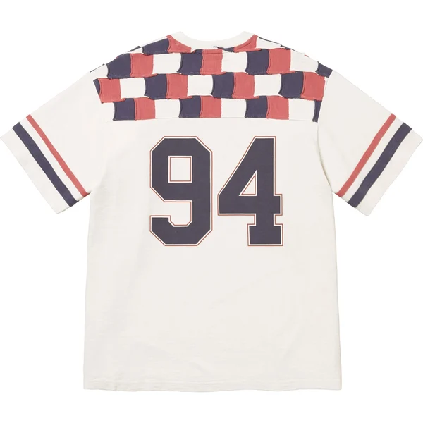 Supreme Patchwork Yoke Football Top - Stone (front)