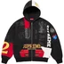Supreme Patchwork Zip Up Hooded Sweatshirt - Black (front)