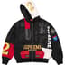 Supreme Patchwork Zip Up Hooded Sweatshirt - Black (front)