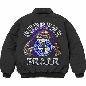 Supreme Peace Embroidered Work Jacket Black