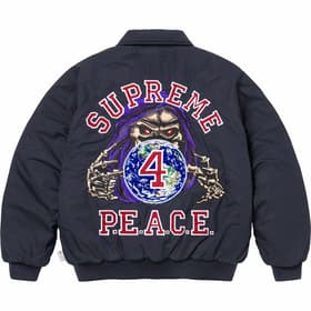 Supreme Peace Embroidered Work Jacket Navy