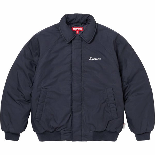 Supreme Peace Embroidered Work Jacket - Navy (front)