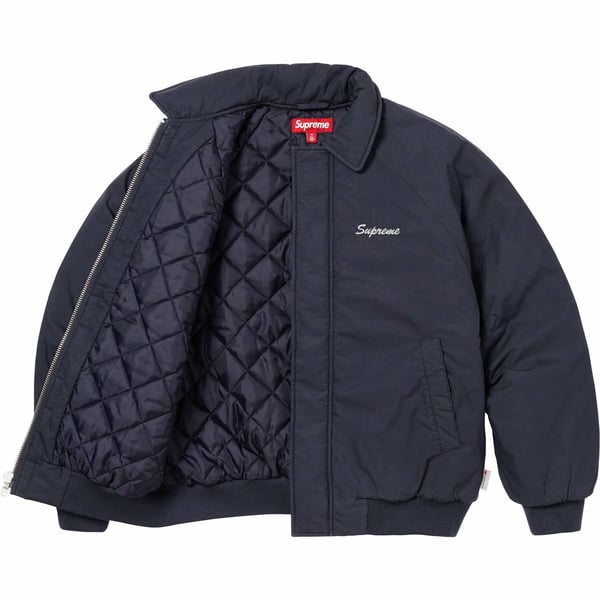 Supreme Peace Embroidered Work Jacket - Navy (front)