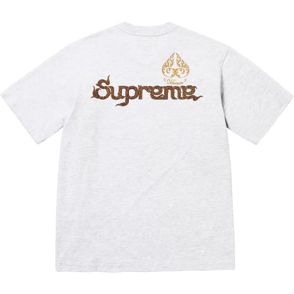 Supreme Peacock S/S Top - Ash Grey (front)