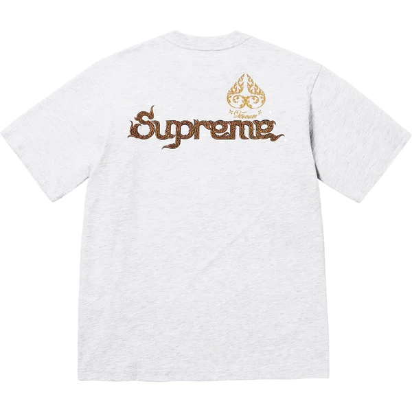 Supreme Peacock S/S Top - Ash Grey (front)