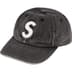 Supreme Pigment Canvas S Logo 6-Panel - Black (front)