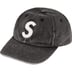 Supreme Pigment Canvas S Logo 6-Panel - Black (front)