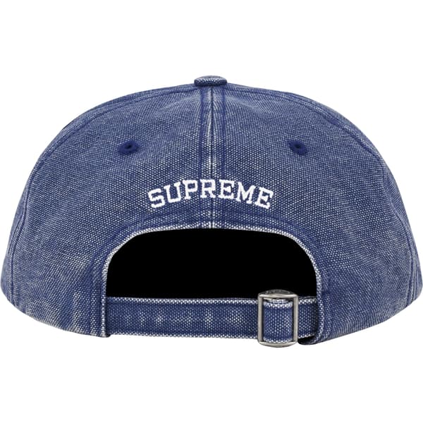 Supreme Pigment Canvas S Logo 6-Panel - Navy (front)