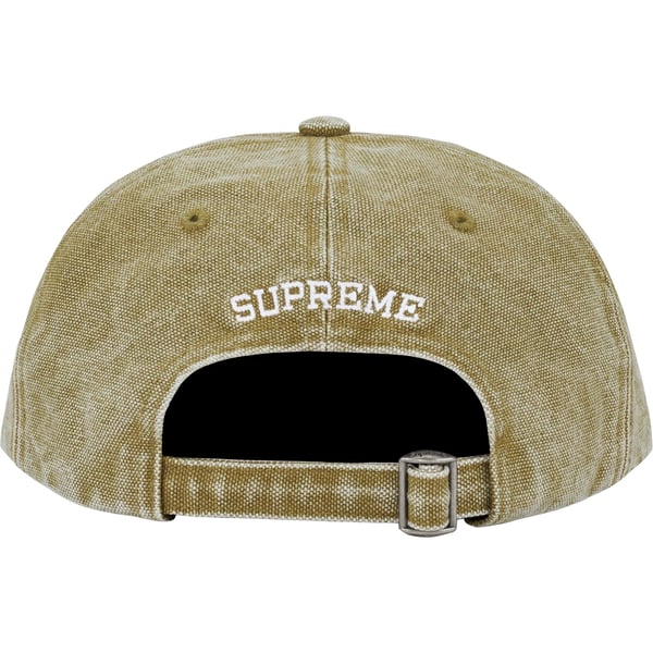 Supreme Pigment Canvas S Logo 6-Panel - Olive (front)